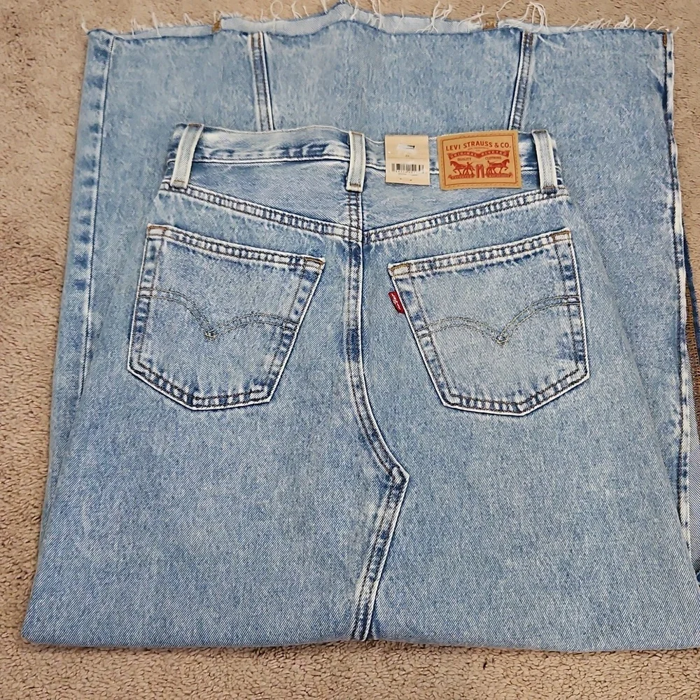 Levi's Light Blue Denim Maxi Skirt - Picture 9 of 12